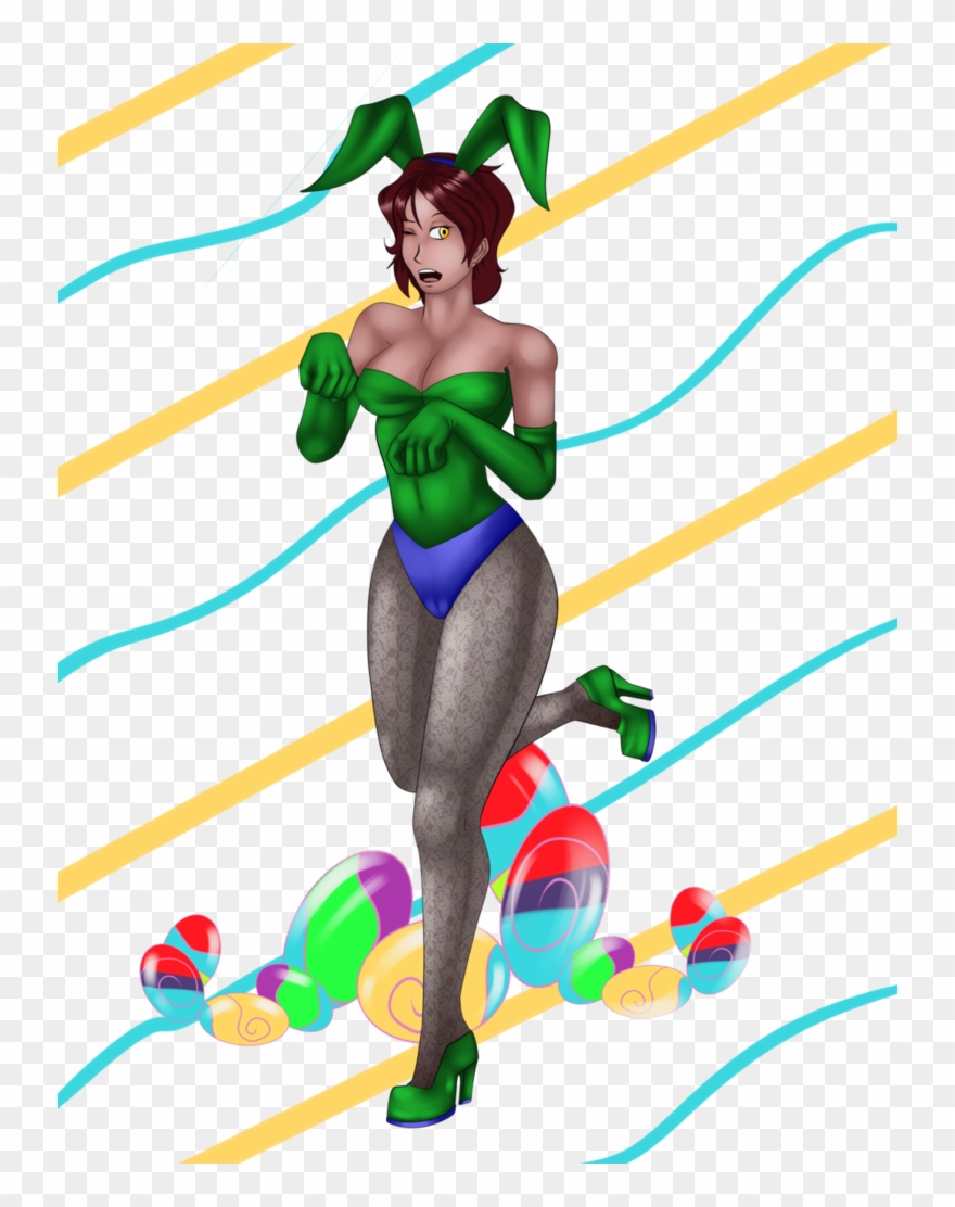 Easter Bunny Presta Hopping Change Clipart