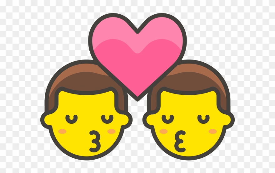 Kiss Man Man Emoji Clipart