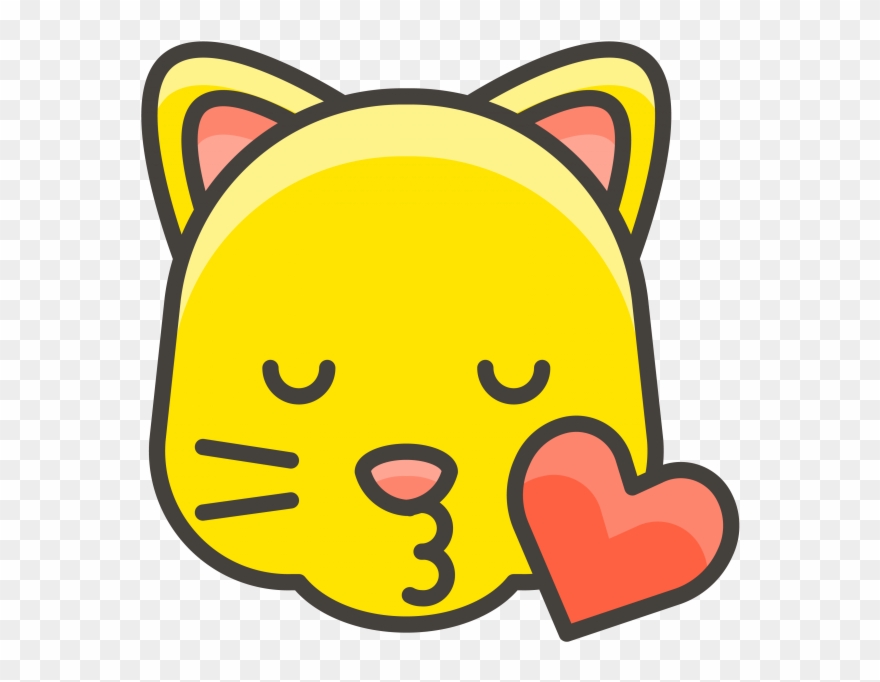Kissing Cat Face Emoji Clipart