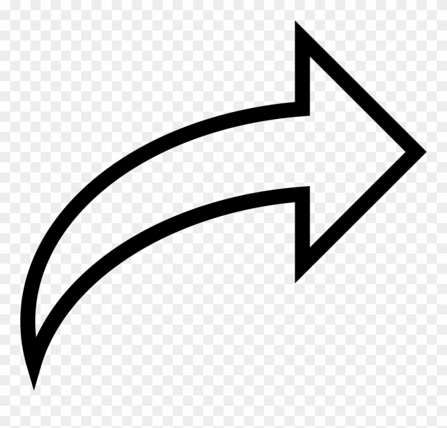 Curved Right Arrow Comments Clipart