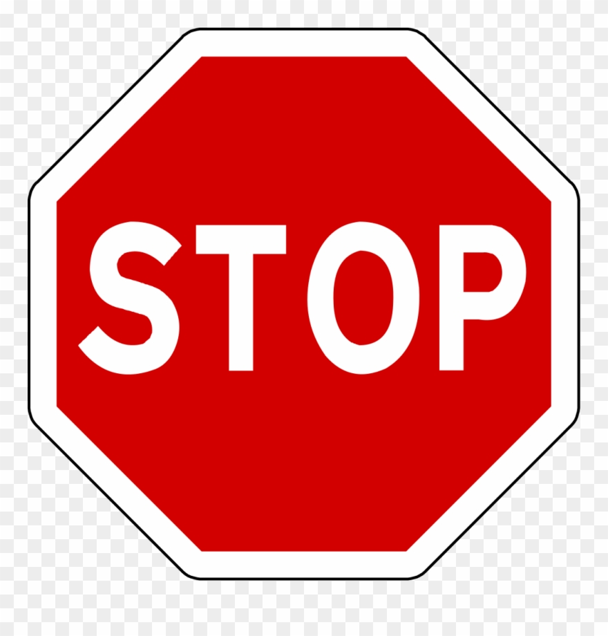 Mandatory Road Sign Stop Clipart