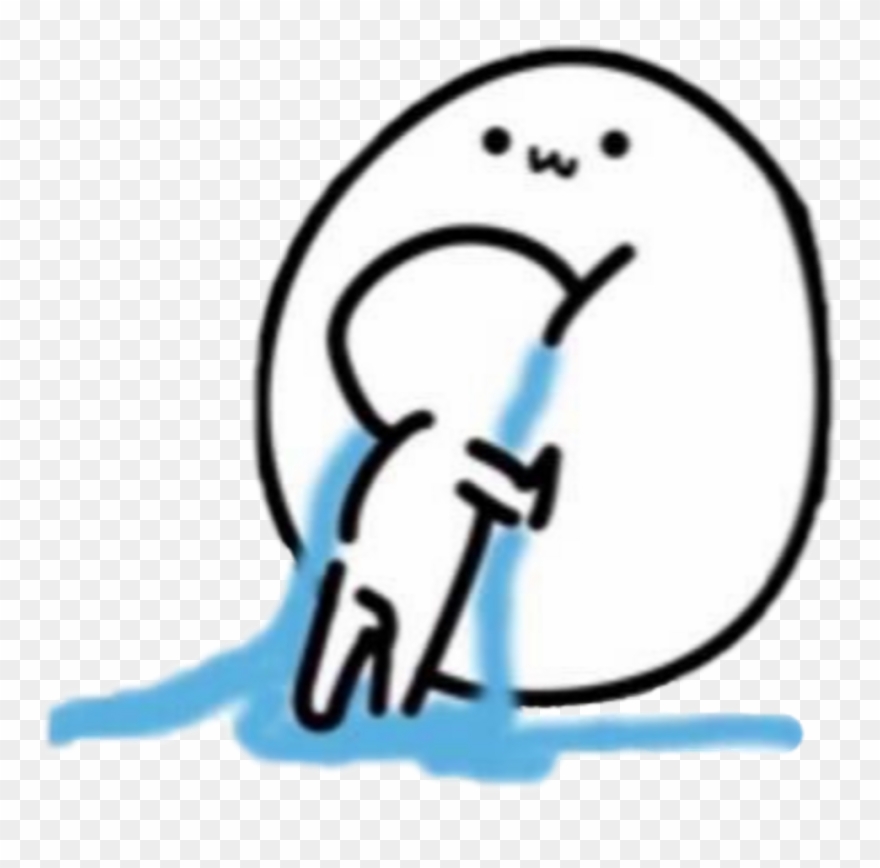 Sticker Cry Cute Crying Tears Meme Clipart