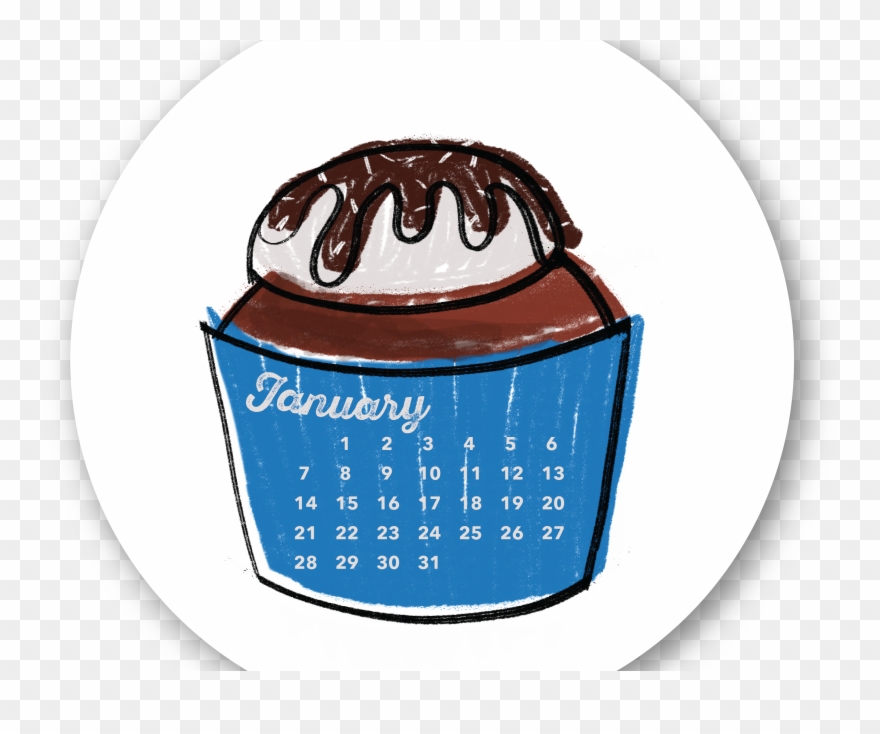 Cupcake Calendar Clipart