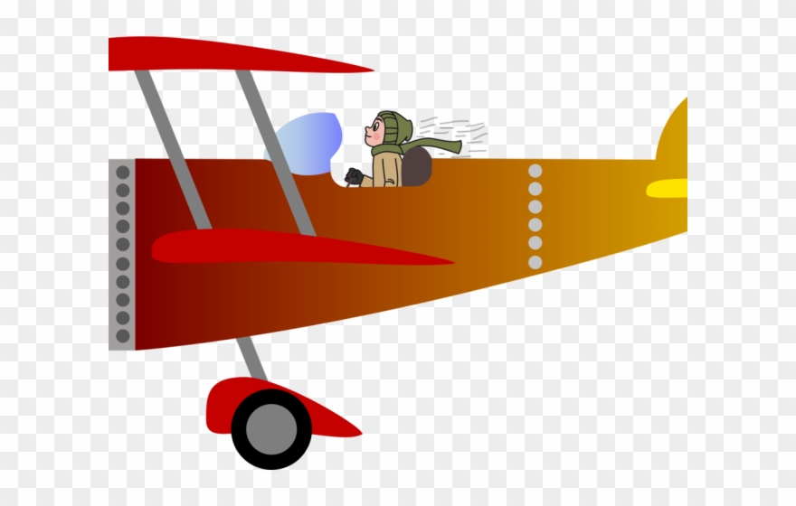 Aviation Clipart Biplane - Png Download