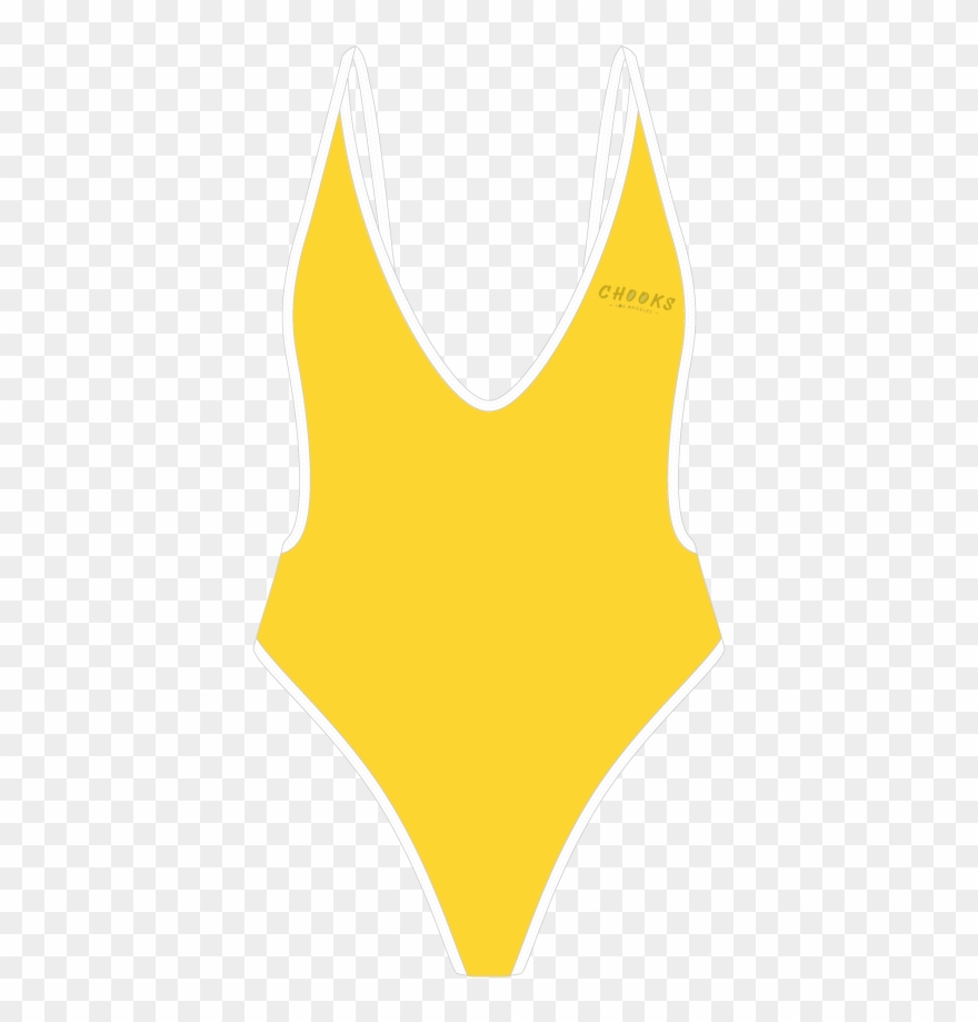 Tropical Yellow Retro One-piece Clipart