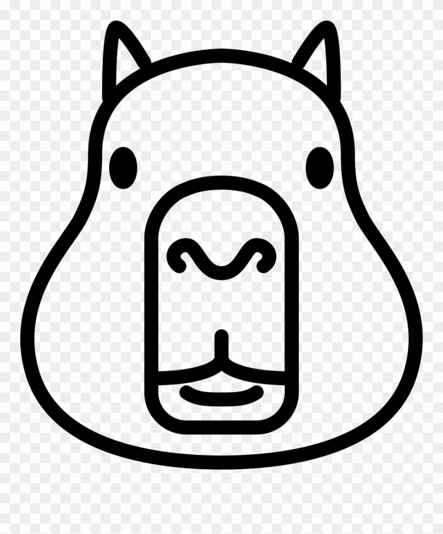 Capybara Head Comments Clipart