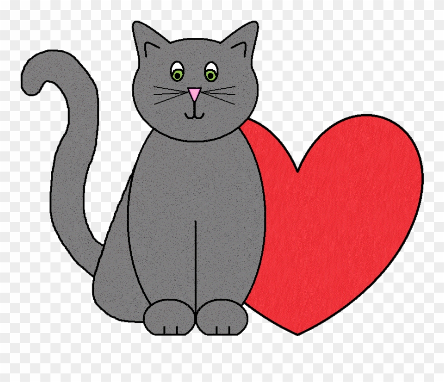 Valentines Day Cat Clipart Wwwimgkidcom The Image - Png Download