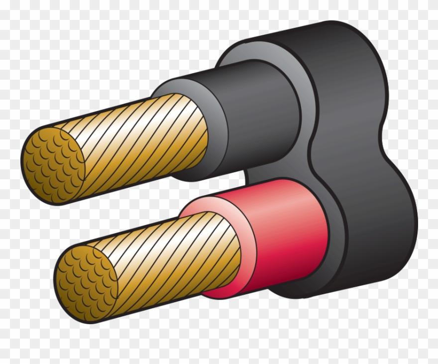 140a 6 B&s Twin Core Sheath Battery Cable ) Red/black Clipart