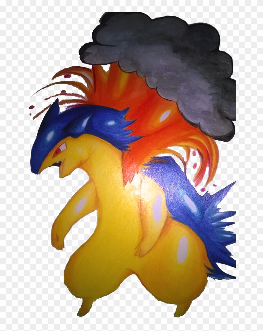#157 Typhlosion Used Eruption In The Game Art Hq Pokemon Clipart