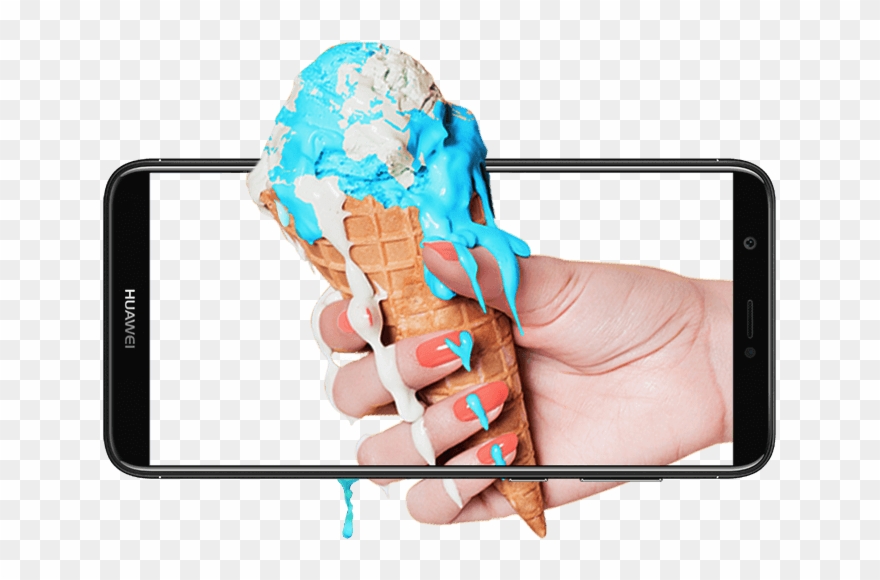 Huawei P Smart Front Display Showing An Ice Cream In Clipart