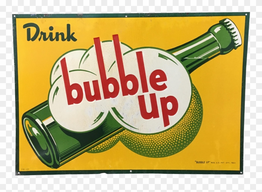 1921 Vintage Advertising Bubble Up Soda Sign Vintage Clipart