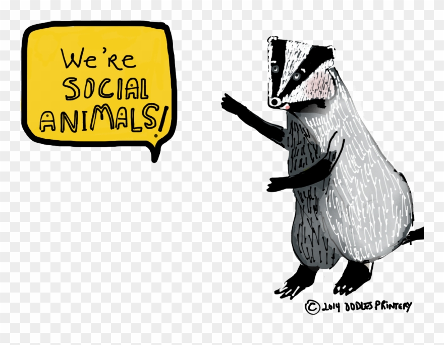 Oodles Printery Badgers Gone Social Clipart