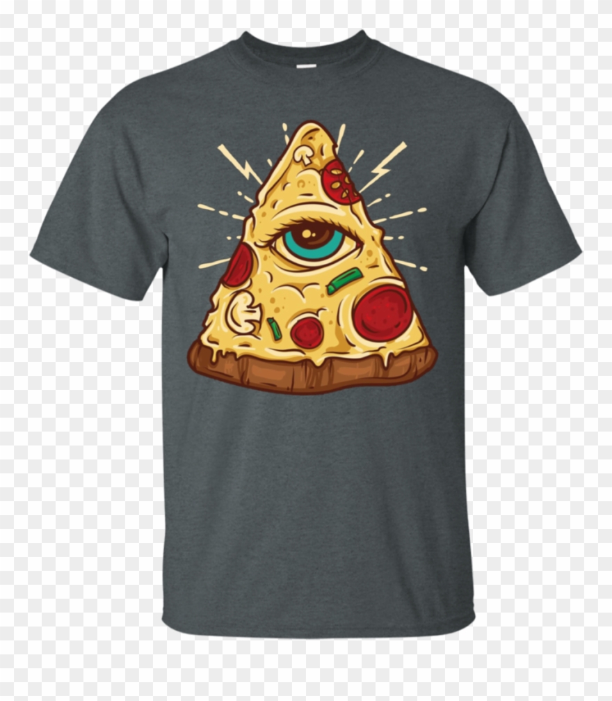 Illuminati Pizza All Seeing Eye Funny Junk Food Apparel Clipart