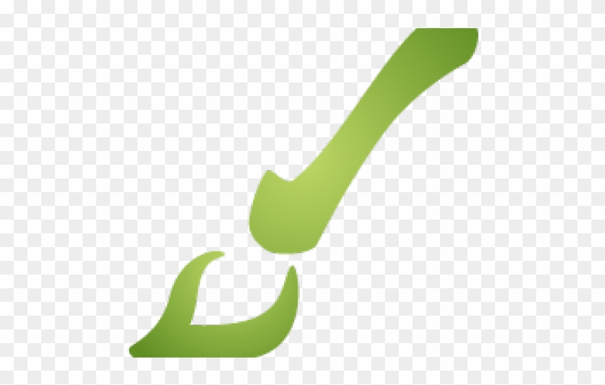Paint Brush Clipart Green - Png Download