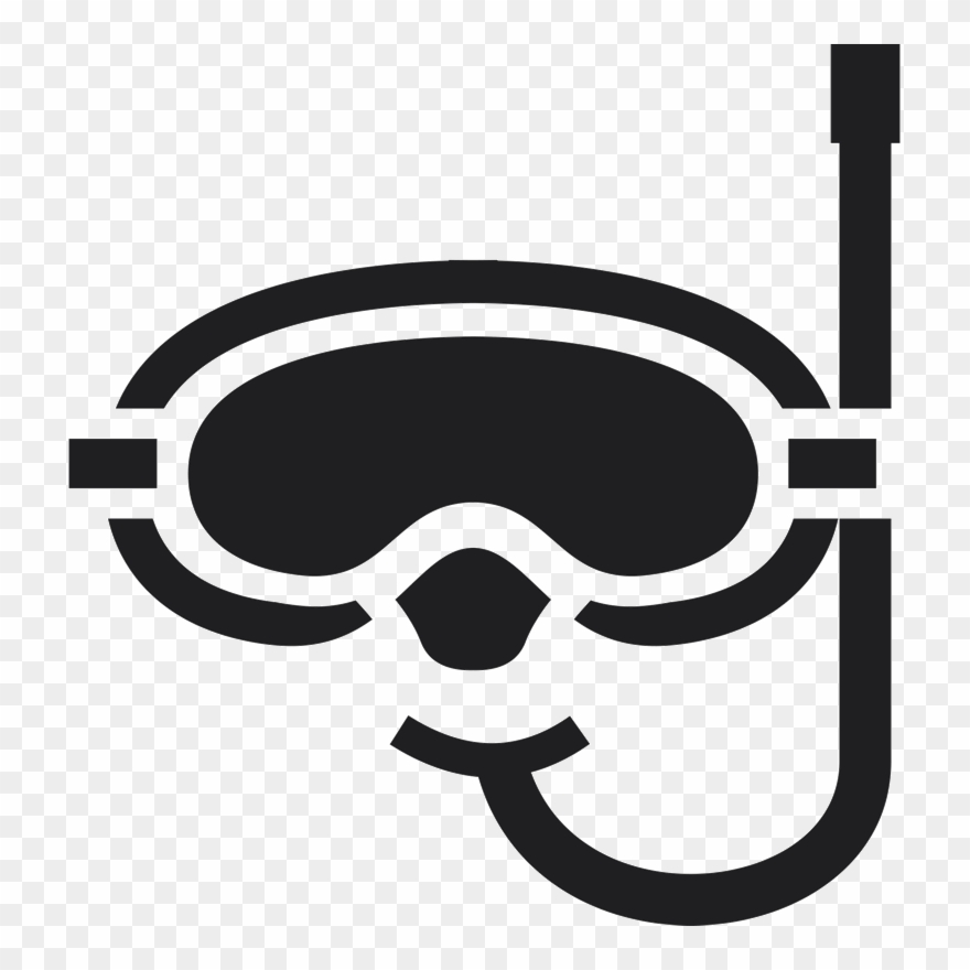 Snorkeling Mask Rubber Stamp Clipart