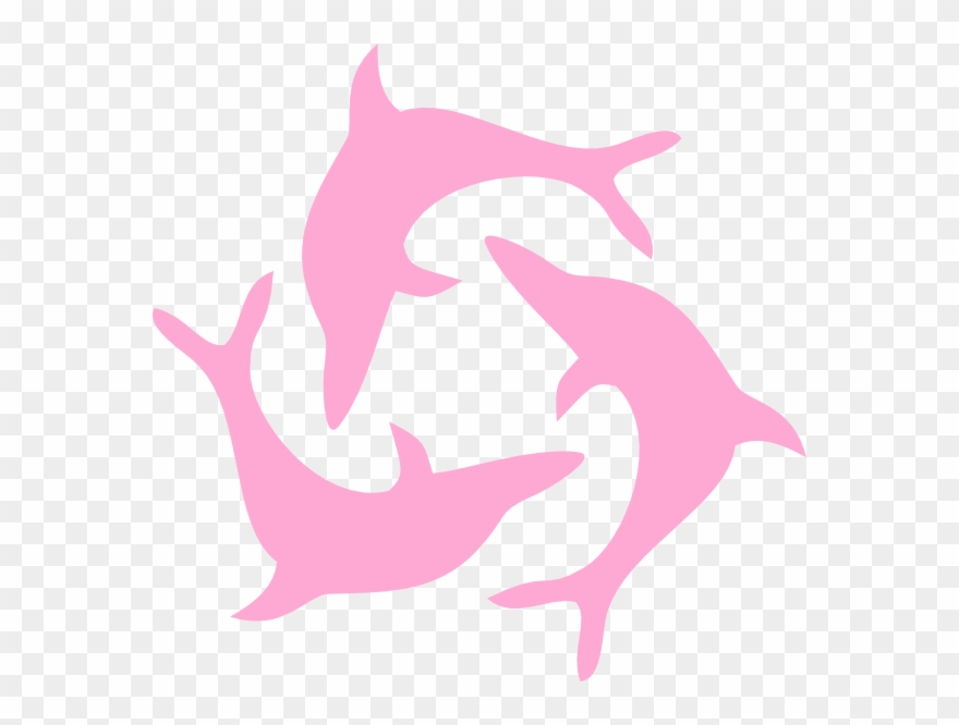 Pink Dolphins Pink Water Clipart
