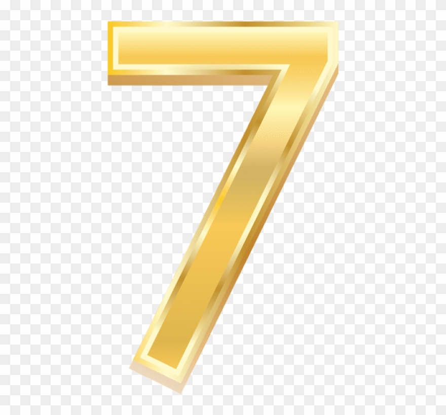 Free Png Download Gold Style Number Seven Clipart Png Transparent Png