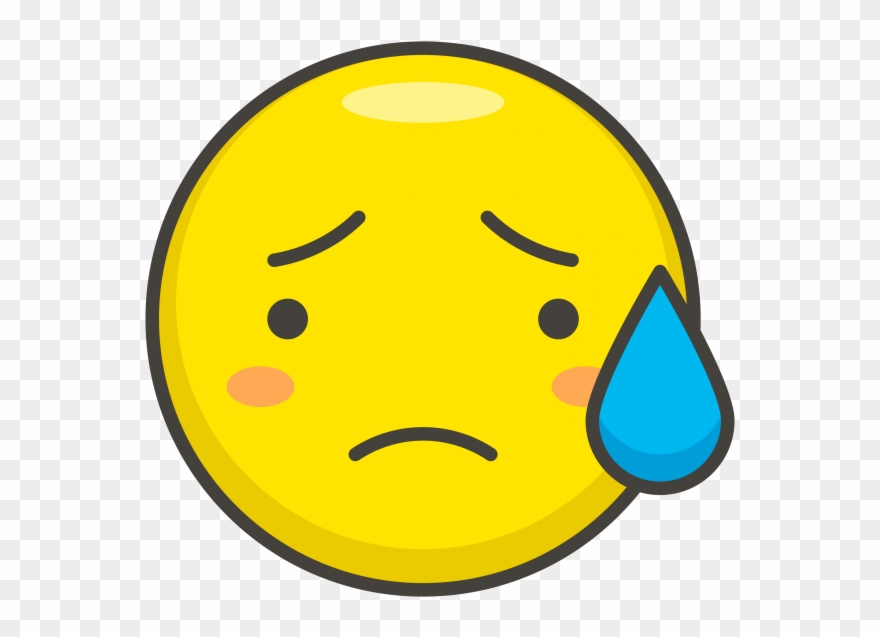 Sad But Relieved Face Emoji Clipart