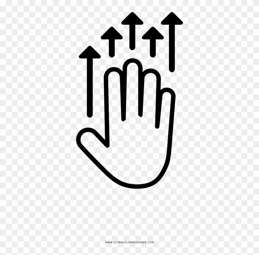 Five Finger Push Up Coloring Page Clipart