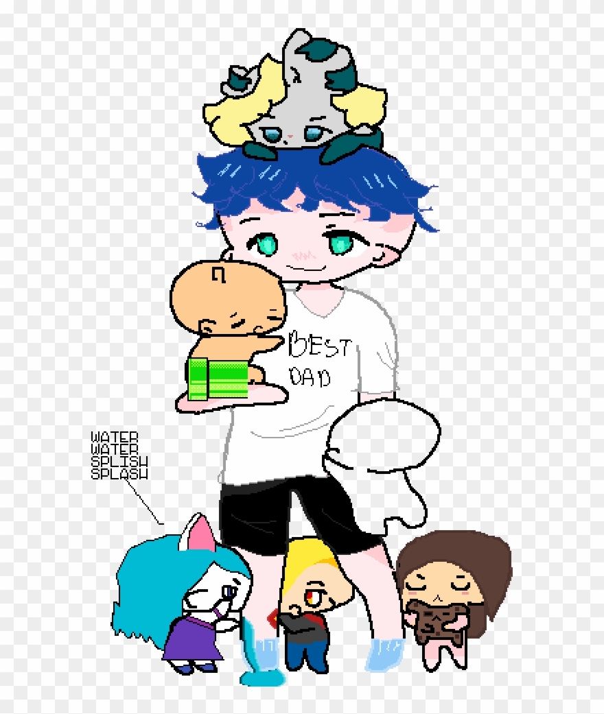 Mikala With Dad Clipart