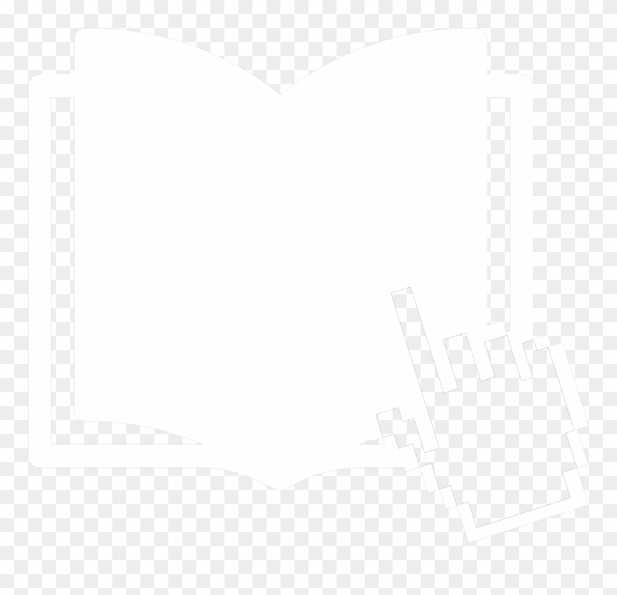 Icon Representing A Hand Pointing To A Place In A Book Clipart