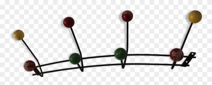 8 Hanger Hooks Balls Vintage Clipart