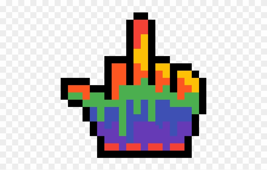 Rainbow Middle Finger Clipart