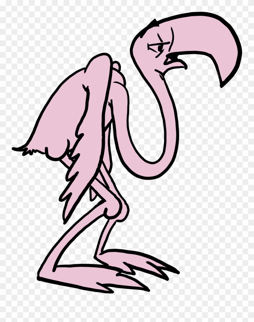 Goofy Flamingo Clipart