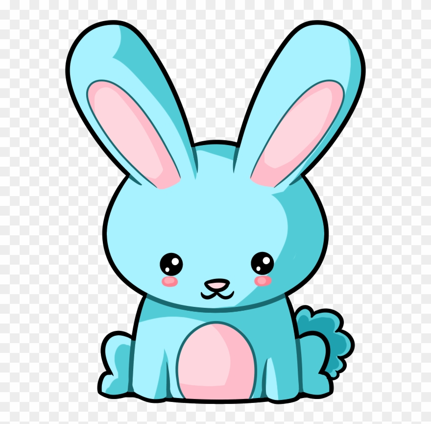 Blue Easter Bunny Clipart