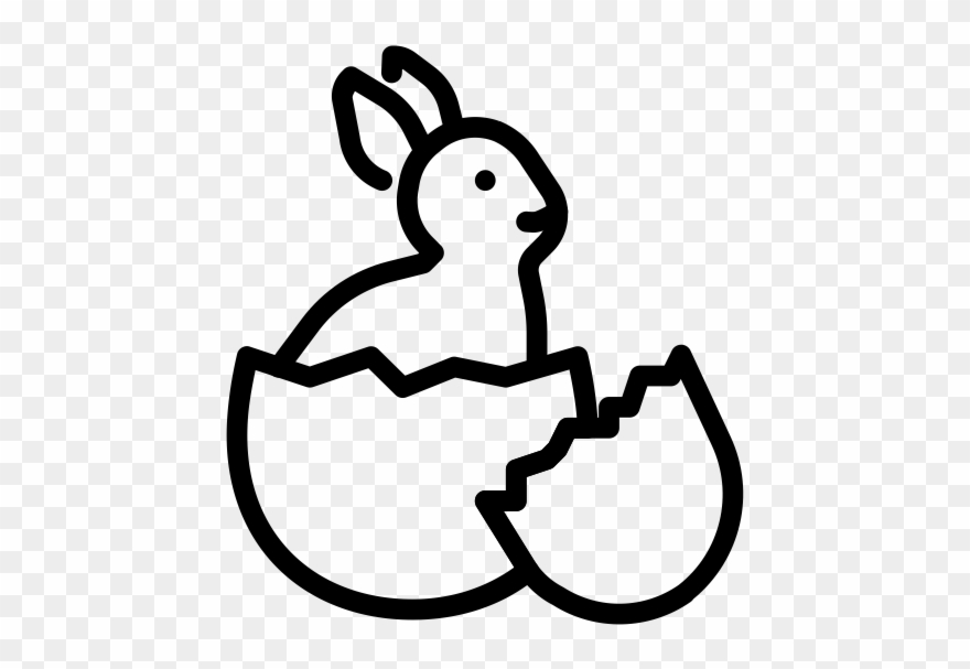 Easter Bunny Rubber Stamp Clipart