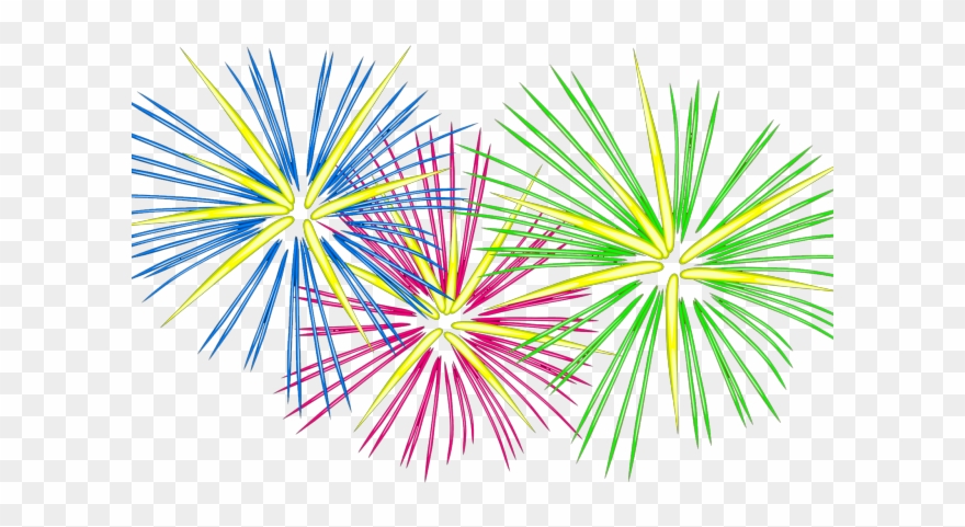 Fireworks Clipart Modern - Png Download