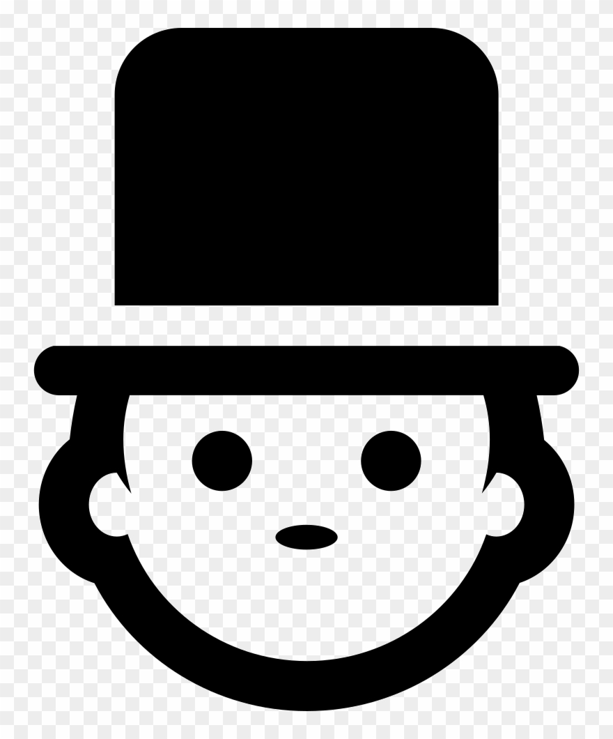 Man Face With Top Hat Comments Clipart
