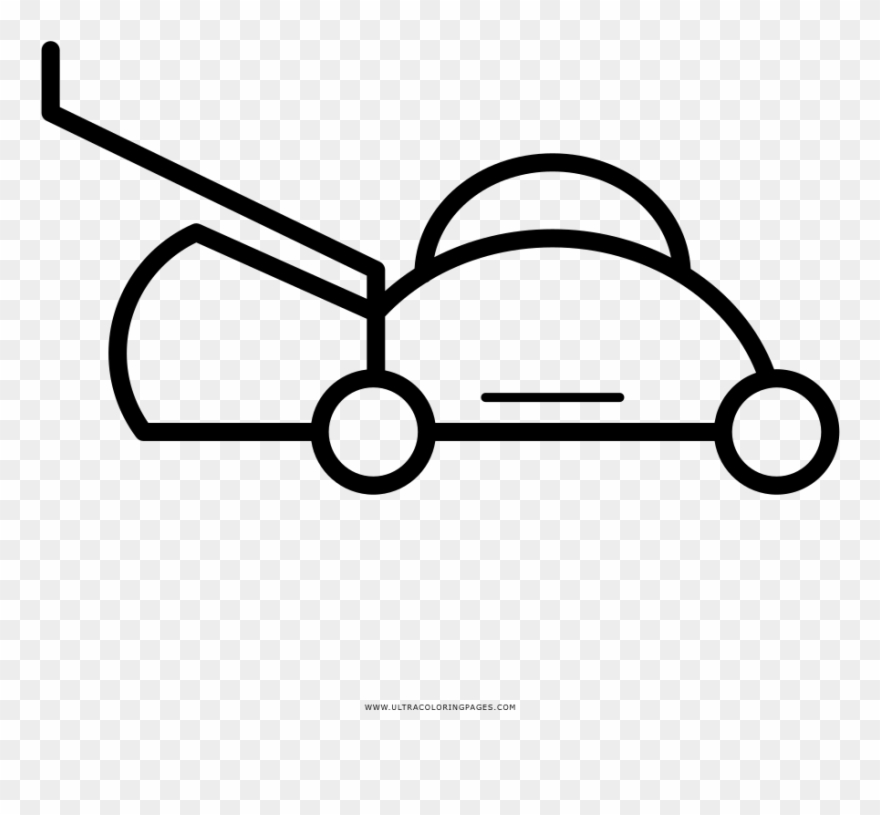 Lawn Mower Coloring Page Clipart