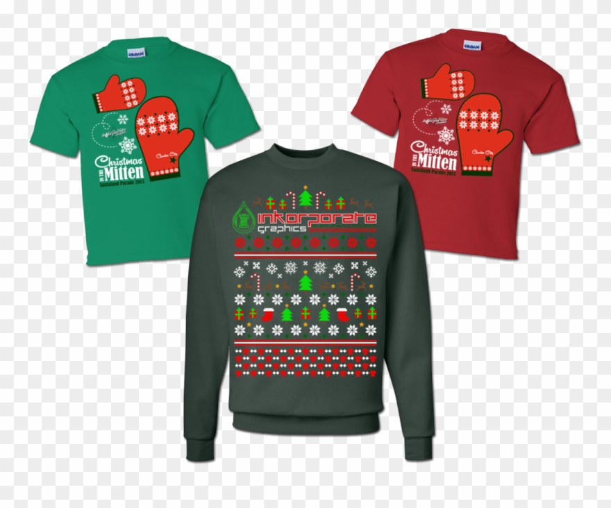 Ugly Christmas Sweater & Christmas In The Mitten Clipart