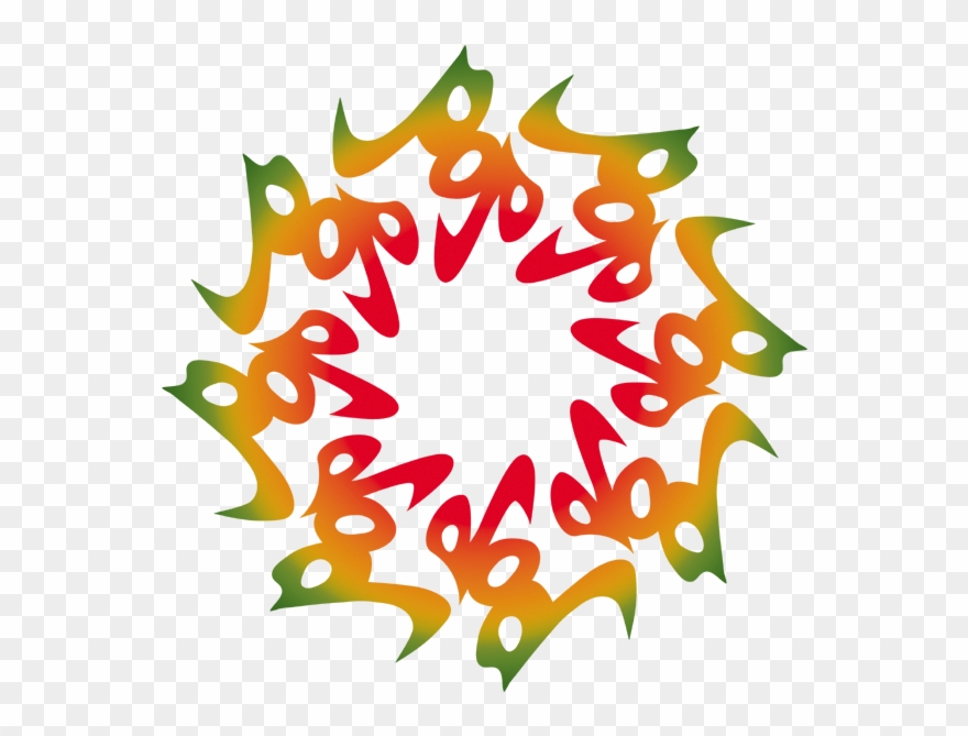 Popnomics Fireburst Mandala Logo Clipart