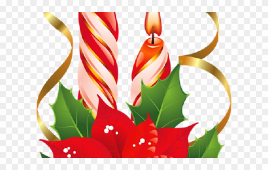 Merry Christmas Clipart Poinsettia - Png Download