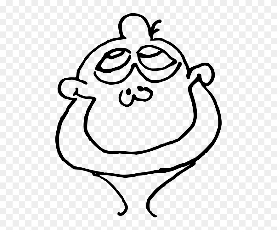 Head Black White Clipartist - Png Download