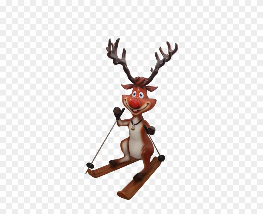Skiing Clipart Reindeer - Png Download
