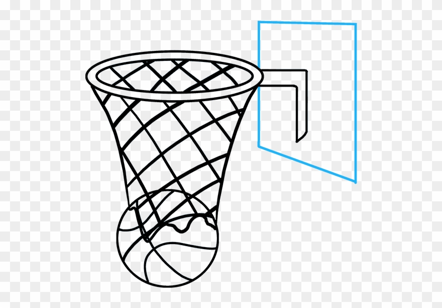 How To Draw Basketball Hoop Clipart
