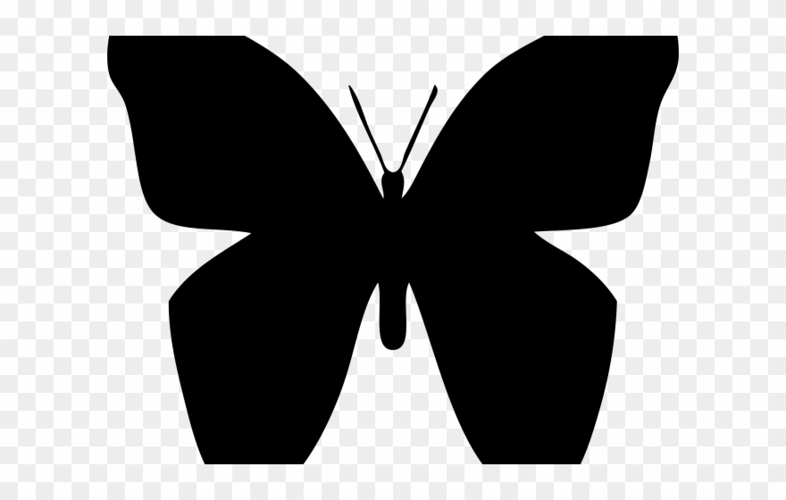 Silhouettes Clipart Flying Butterfly - Png Download