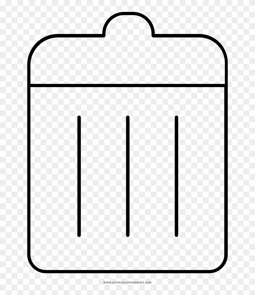 Trash Can Coloring Page Clipart