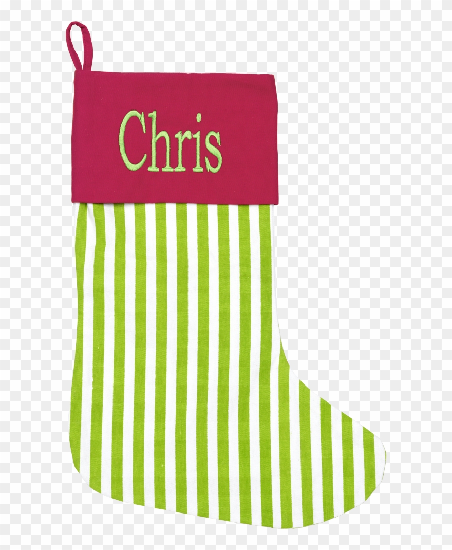 Striped Christmas Stocking Clipart