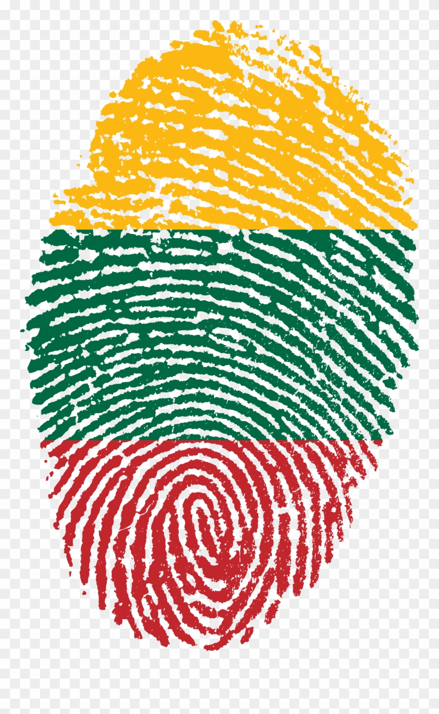 Lithuania Flag Fingerprint Country 655089 Clipart