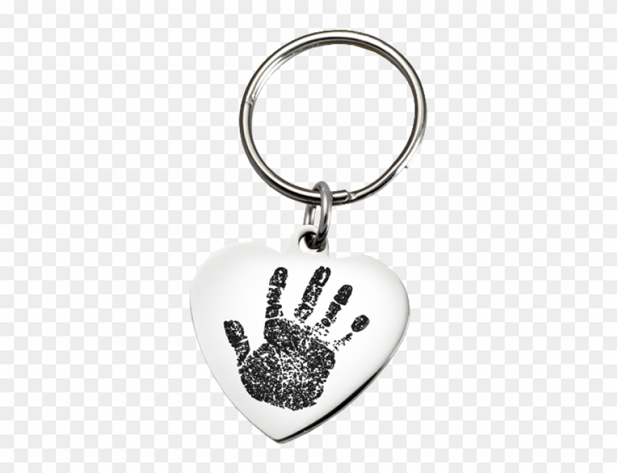 Fingerprint Memorial Key Ring Clipart