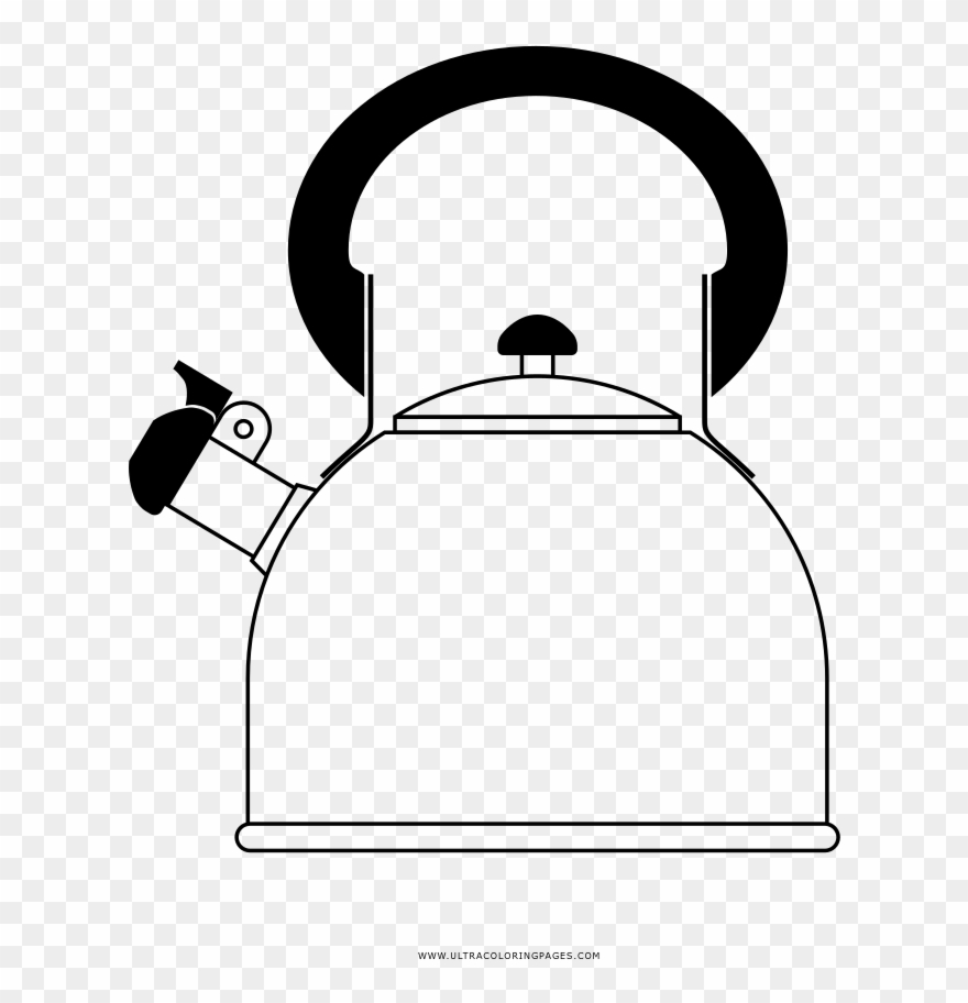 Kettle Coloring Page Clipart