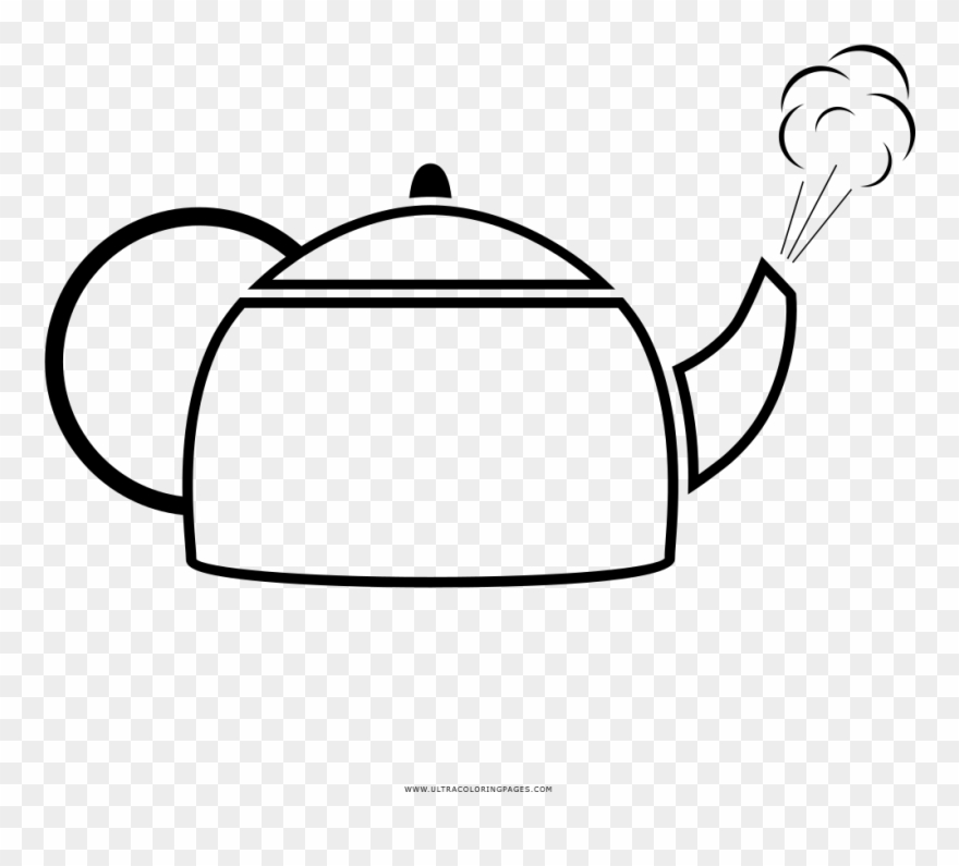 Kettle Coloring Page Clipart