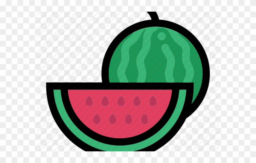 Watermelon Clipart Half Watermelon - Png Download