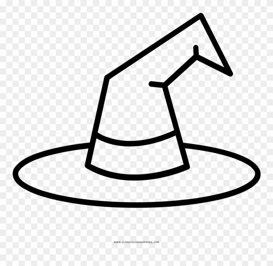 Wizard Hat Coloring Page Clipart