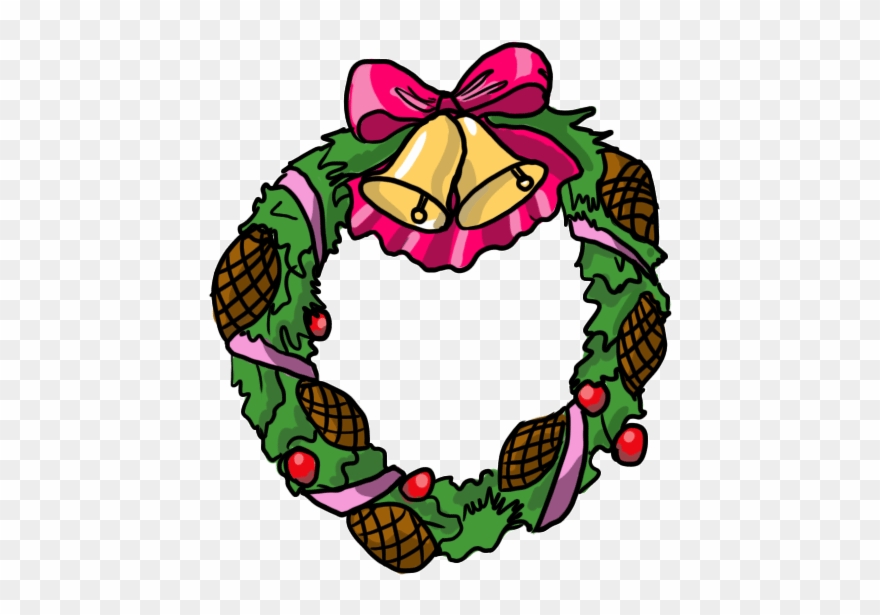 How To Draw A Christmas Wreath Step By Step For Kids Clipart