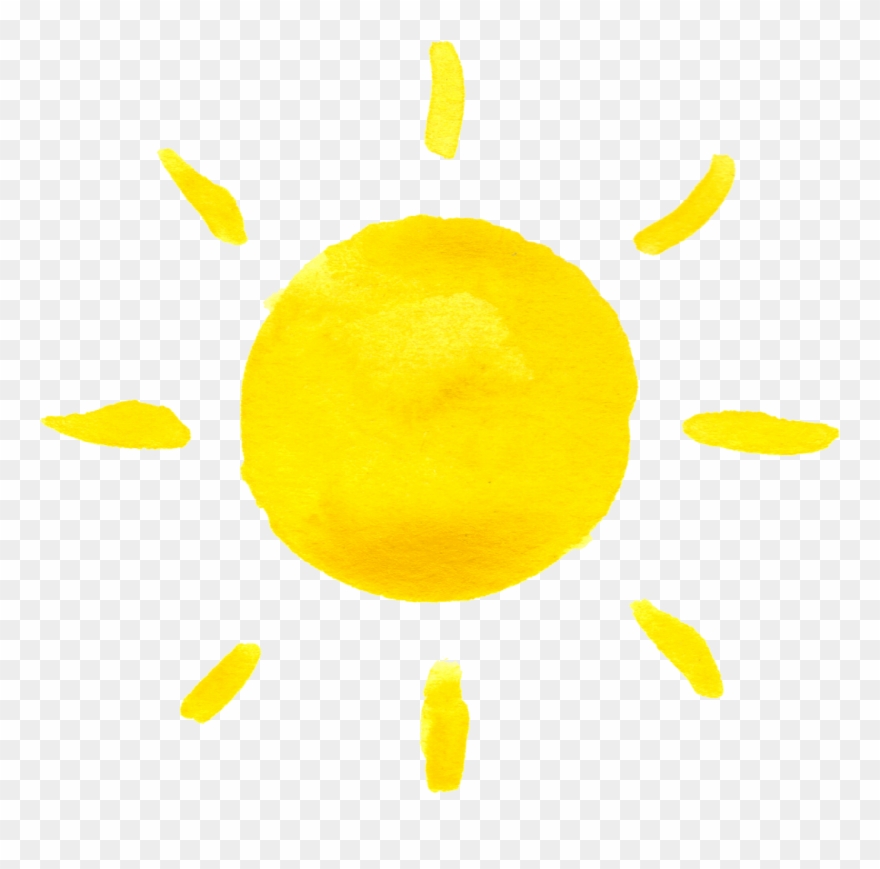 10 Watercolor Sun Clipart